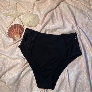Black High Waisted Bikini Bottoms